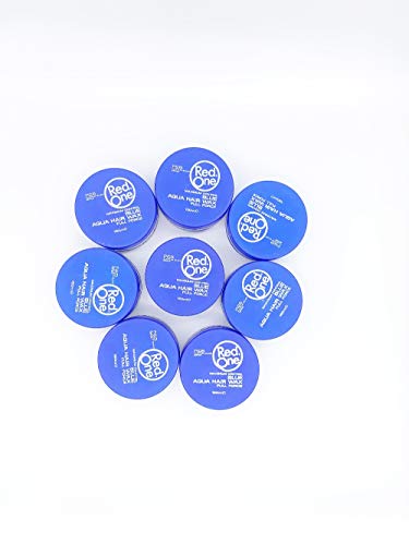 8XRed One Aqua Hair Wax Blue Full Force 150ml each