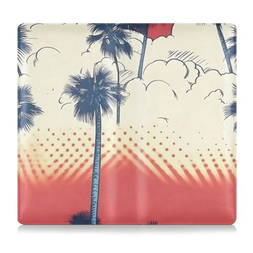 Car Registration and Insurance Holders Tree Pattern Print, PU Leather for License Documents Cards2