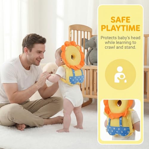 Image of Baby Head Protector Backpack - Soft & Lightweight Head Protection Pillow for Bebe Walking and Crawling