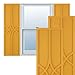 Ekena Millwork TFP001CP18X067TU True Fit PVC Cedar Park Fixed Mount Shutters, 18"W x 67"H, Tumeric