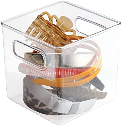 mDesign Drawer Box  Storage Box with Handles for Health and Beauty Products  Organiser Bin for the Bathroom  Clear