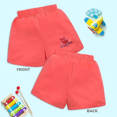 Image of LuvLap Baby Boys & Girls Regular Fit 100% Cotton Shorts Pack of 6