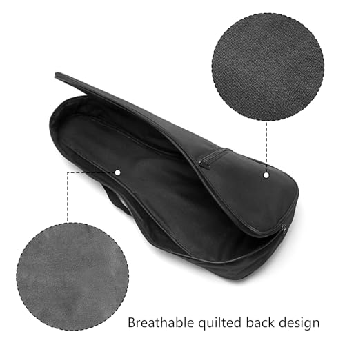 Musiin 23 Inch Ukulele Case Backpack Straps Gig Bag Case Storage for Travel Performance Concert Show (Black) by Musiin - Image 4