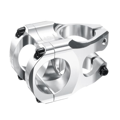 HARFINGTON 31.8mm Bike Stem 35mm Aluminum Alloy Bicycle Handlebar Stem for Mountain Road Bike BMX MTB Cycling Silver