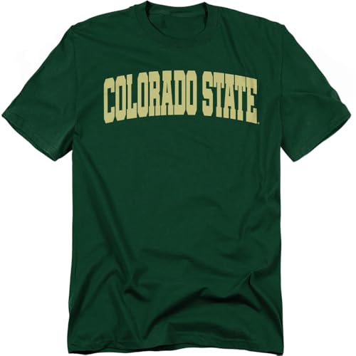 LOGOVISION Colorado State University School Name Arch Unisex Adult T Shirt, Hunter Green, Large