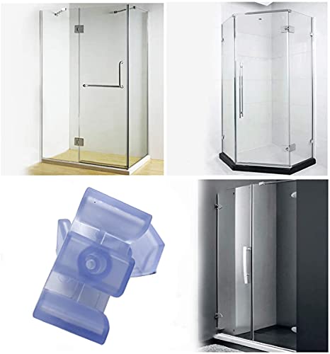49Mm Anti-Collision Block For Shower Room Glass Sliding Door Shower Door Bottom Guide Assembly Clear (4Pcs) #TOP4