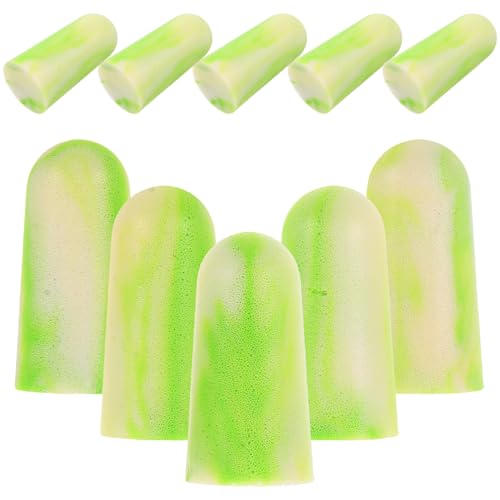 GOOHOCHY 5 Pares Tapones Oídos de Esponja Suave, 5 Pares en Colores Blanco y Verde, Cancelación de Ruido para Dormir, Viajar, Conciertos y Trabajo, Protección Auditiva Eficaz y Confort