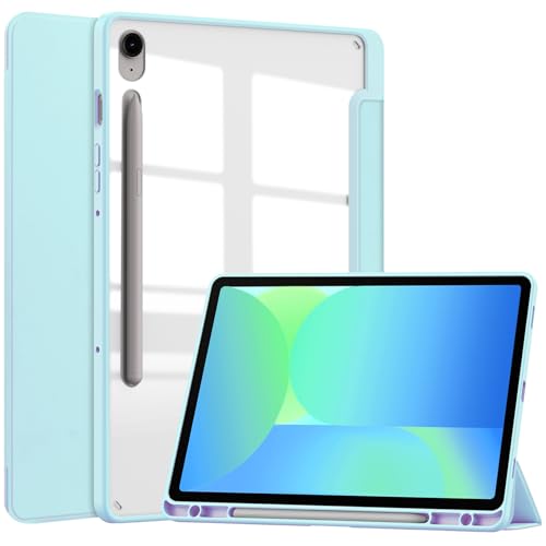 Coque Galaxy Tab S10 FE anti-choc fine transparente avec veille automatique SM-X526B