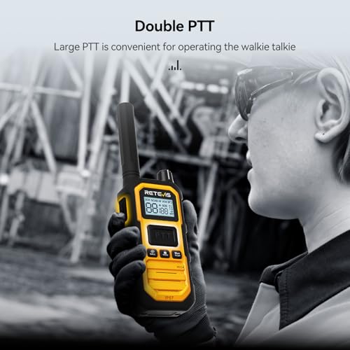 Retevis RB48 Plus Radios Walkie Talkies, IP67 Waterproof Two Way Radio Long Range, Heavy Duty 2 Way Radio, GMRS, Group Call, Vibration Alert, Emergency, for Construction Job Site(6 Pack) by Retevis - Image 5