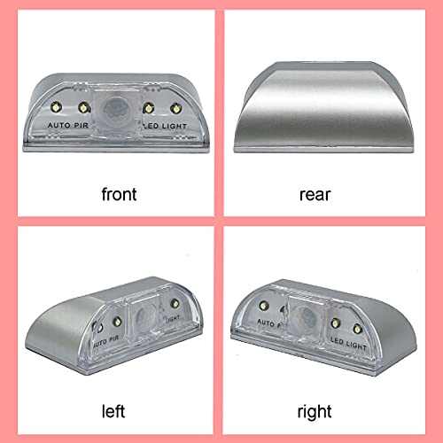 DEEIRAO Home Keyhole Infrared PIR Wireless Auto Sensor Motion Detector LED Light lamp for Kitchen Hallway Stairway Silver