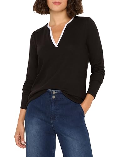 Image of NIC+ZOE Cozy Jersey Double Layer Split Neck Tee