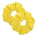 2 Pcs Yellow Color Large Size Scrunchies for Women Hair Elastic Bands