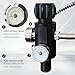 5/8-18UNF Thread 4500psi Black Paintball Fill Stations Adapter Valve Charging Valve PCP Air-Gun Tank Charging Valve Dual Gauge Valve (Non Regulated) with 20 Inches High Pressure Hose