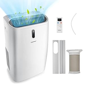 FANTASK 16000BTU mobile Klimaanlage mit Abluftschlauch, 5 in 1 Klimagerät 4700W Heizlüfter Luftentfeuchter mit Schlafmodus