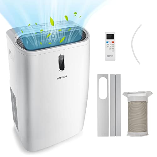 FANTASK 16000BTU mobile Klimaanlage mit Abluftschlauch, 5 in 1 Klimagerät 4700W Heizlüfter Luftentfeuchter mit Schlafmodus