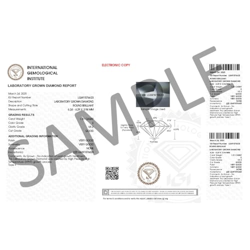 1 Carat -5 Carat (CT. T.W.) IGI Certified Fancy Cuts Lab Grown Diamond Solitaire Engagement Ring | 14K White or Yellow Gold Wedding Anniversary Ring | D-F Color and VS1 Clarity4