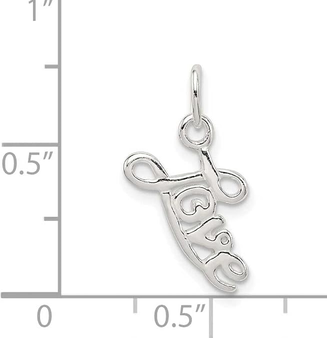 Sterling Silver Love Pendant Fine Jewelry Gift For Her For Women
