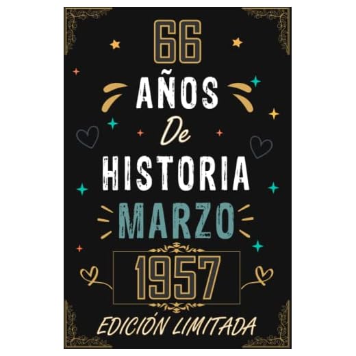 CUADERNO, 66 AÑOS DE HISTORIA MARZO 1957 EDICIÓN LIMITADA: Regalo de 66 cumpleaños para mujeres y hombres, ideas de 66 cumpleaños... un cumpleaños... ... regalo de 66 cumpleaños para él/ella.