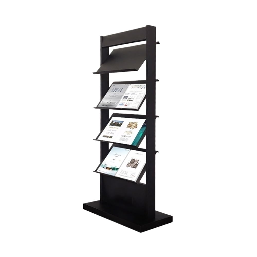 IUokLU Magazine Rack, Floor Magazine Rack - Vertical Display Stand for Brochures Brochure Display Stand
