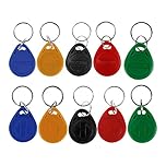 HFeng (pack of 10)125KHz RFID Access Control Key Card Proximity EM4100 TK4100 Keyfobs Keychains Smart ID Keycard for Door Electric lock system nfc token tag (Mix color)