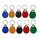 HFeng (Packung mit 10) 125 kHz RFID Zugangskontrolle Schlüsselkarte Nähe EM4100 TK4100 Keyfobs Schlüsselanhänger Smart ID Keycard für Tür Elektroschloss System NFC Token-Tag (Mix Color)