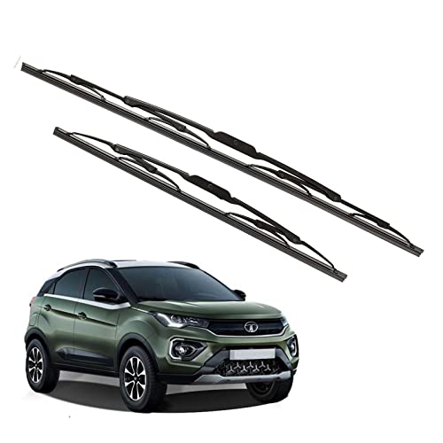 Image of Kylo Windshield Wiper for Nexon /Conventional and Traditional Metal Type Windshield Water Repellency Scratch Proof Metal Wiper Blades Suitable for Nexon (Driver Side - 24 inch, Passenger Side - 15 inch)