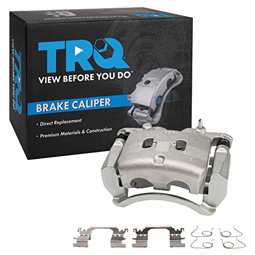 Image of TRQ Front Left Brake Caliper w /Bracket Drivers Side