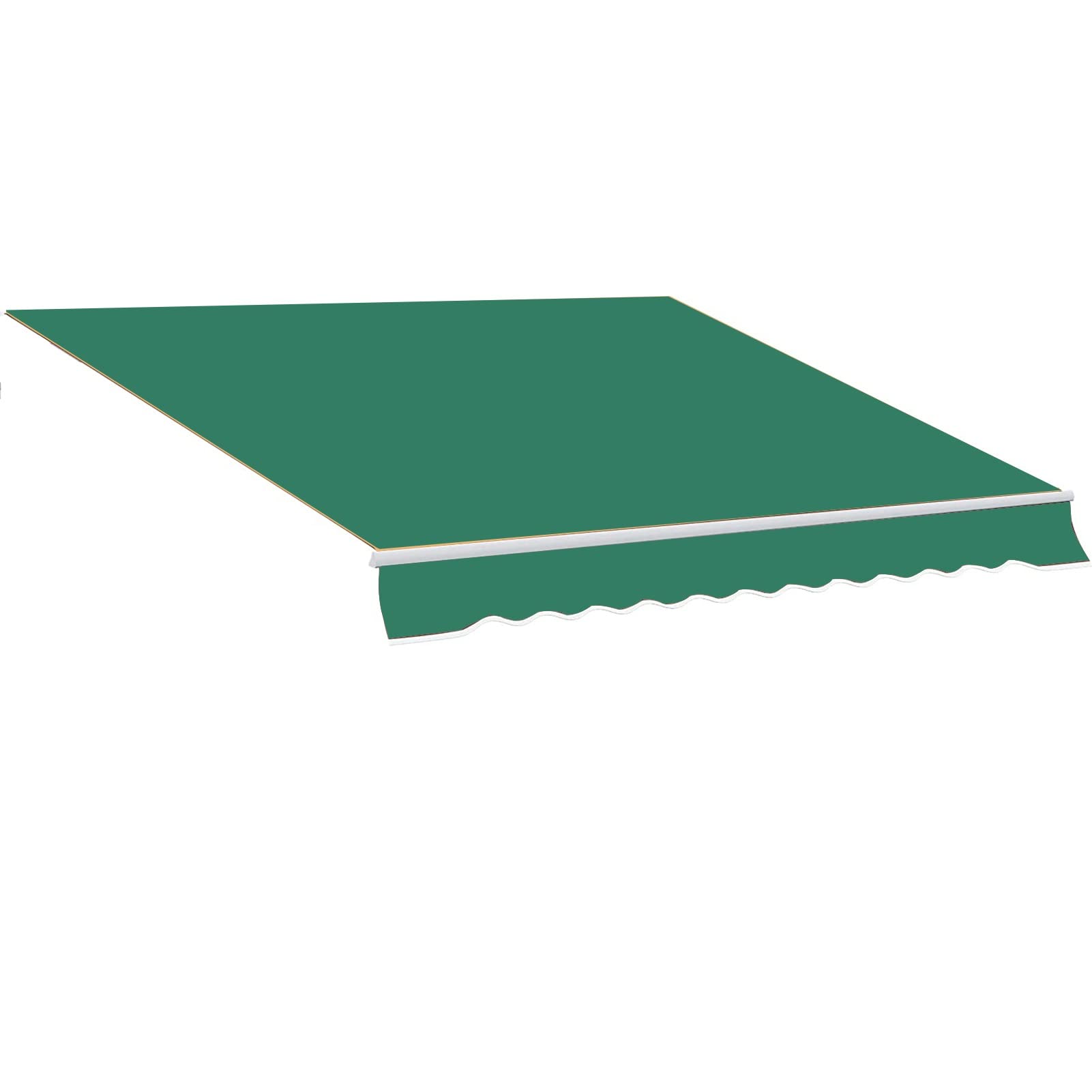Toile de store rétractable en polyester vert 230gsm pour protection solaire de terrasse 6x2.5m