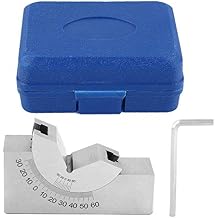 Angle V Block Milling, Stainless Steel Micro Adjustable Angle V Block, High Precision Gauge Micro Milling Setup Angle Blocks with Wrench for Milling Lathe