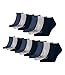 Produktbild PUMA unisex Sneaker Socken Kurzsocken Sportsocken 261080001 15 Paar, Farbe:Mehrfarbig, Menge:15 Paar (5 x 3er Pack), Größe:47-49, Artikel:-532 navy/grey/nightshadow blue