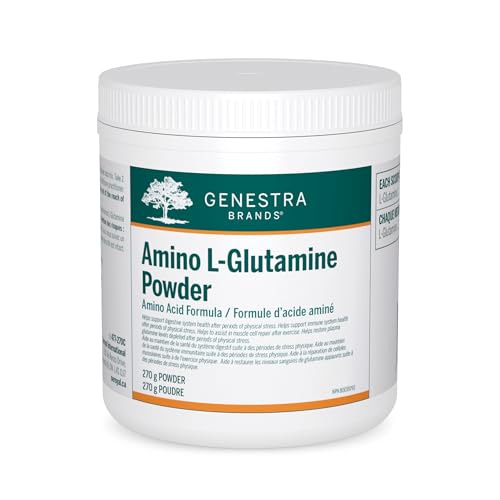 Genestra Brands – Amino L-Glutamine Powder – Amino Acid Supplement for GI and Immune Health – 270 Grams Powder