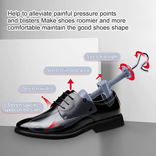 Shoe Stretcher - 4 Ways for Men Wide Feet Adjustable Stretch Width and Length Shoe Tree Shaper Shoe Widener Expander - Thumbnail 3