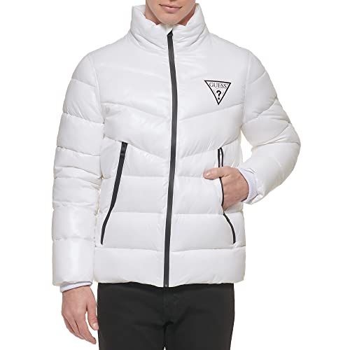 Image of GUESS Men's Midweight Logo Oversized Zip Puffer