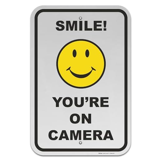 Brimar Reflective Smile You're On Camera Sign