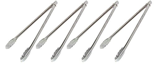 Update International St-16Lr 18/0 Stainless Steel Spring Tongs With Locking Ring, 16-Inch, Set Of 4 #TOP18