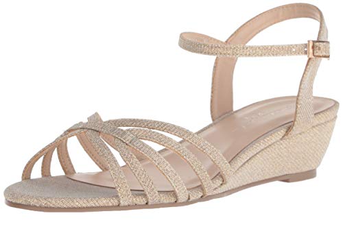Paradox London Women's Winslow Wedge Sandal, Champagne, 4 UK