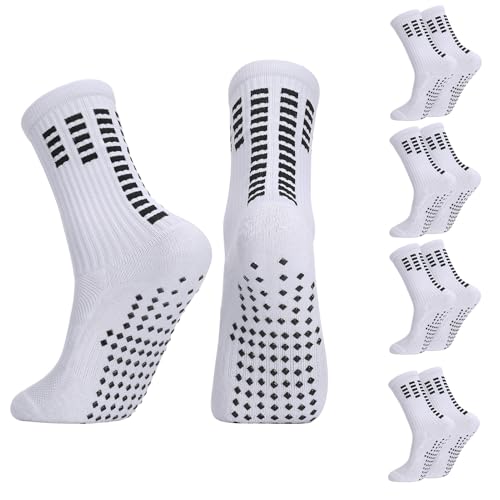 Utensilsto - Utensilsto 4 Paare Fußballsocken Kinder 35-38 Rutschfeste Sportsocken Anti Rutsch Grip Jungen Fußball Socken Kinder Trainingssocken für Fußball Laufen Basketball Rugby Tennis