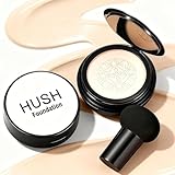Hush Foundation for Older Women,Ivory，Perfect for Light Medium Complexions,Mushroom Head Air Cushion CC Cream,BB Cream Foundation Soft and Hydrating Lightweight Lasting Full Coverage
