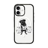 CASETiFY インパクト MagSafe対応 iPhone 16 ケース [スリム / 2.5mの落下試験をクリア (MIL規格4倍相当) / ワイヤレス充電およびMagsafe対応] - Black Pug Lift - クリア ブラック