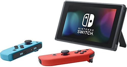 Nintendo Switch with Neon Blue and Neon Red Joy‑Con — view 3