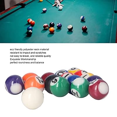 25mm Mini Pool Ball Set - 16 Pcs American Billiard Balls, Resin Table Balls Accessories