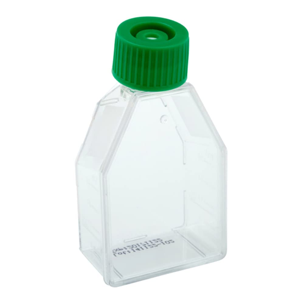 Celltreat 229321 Tissue Culture Treated Flask, Vent Cap, Sterile, 25mL Capacity, 12.5cm2 Size (Case of 200)