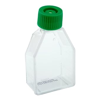 Celltreat 229321 Tissue Culture Treated Flask, Vent Cap, Sterile, 25mL Capacity, 12.5cm2 Size Case of 200