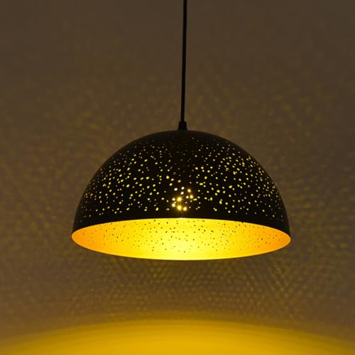 Image of Hanging Ceiling Light Fixture 11.8 inch Black Pendant Light Stairwell