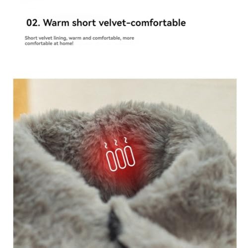 Slippers Winter Cotton Boots Couple Thick Bottom High Package Heel Velvet Home Anti-slip Shoe3