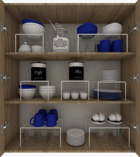 Kit Organizador P/Cozinha E Armário Prateleiras Aramado 7 Peças (...