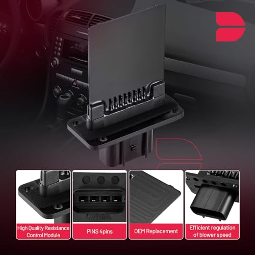 Image of BDFHYK YH1715 HVAC Blower Motor Resistor Compatible with Lincoln Mark LT, Escape Expedition F-150 Mustang, Mariner Montego Monterey Blower Control Module Replacement for 973-444 4P1361
