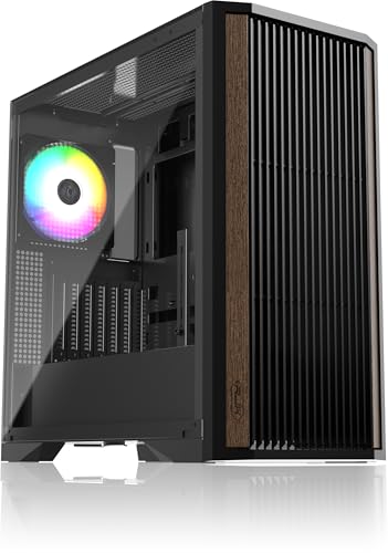 Boîtier RAIJINTEK AGOS MAX moyen tour élégant avec panneau avant grain de bois