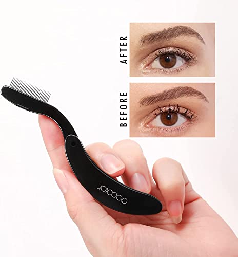 Docolor Separador de pente de cílios dobrável, pente dobrável, aplicador de rímel de sobrancelha, de