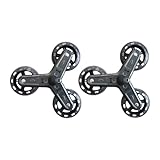predolo 2Pcs Stair Climbing Wheels for Laundry Cart Trolley Triangle Wheels Sturdy